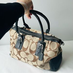 Coach Signature Hampton Carryall leather and fabric